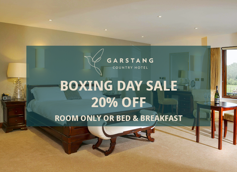 Executive Suite at Garstang country hotel with 20% off offer text overlaid