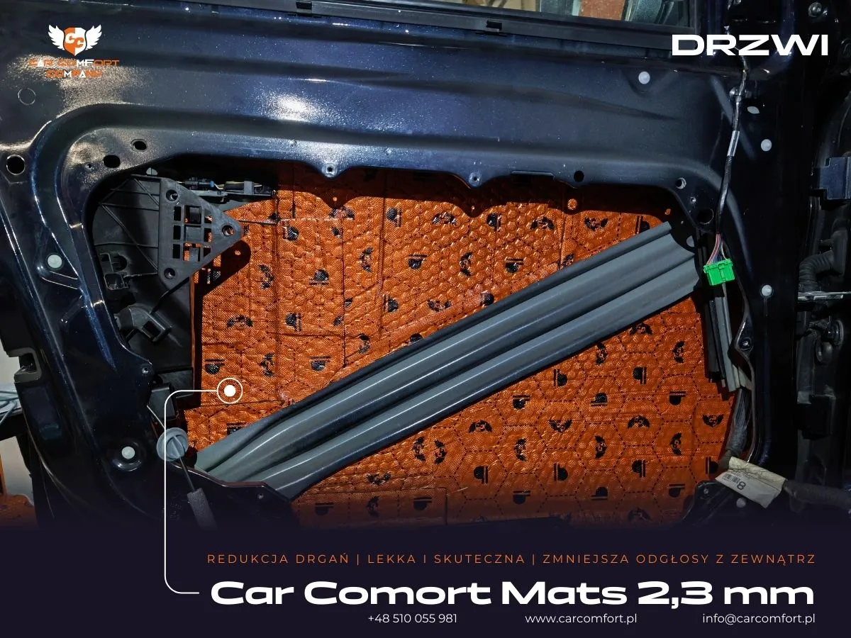 Mata wygłuszająca Car Comfort Mats 2,3 mm zamontowana w drzwiach Volvo XC60