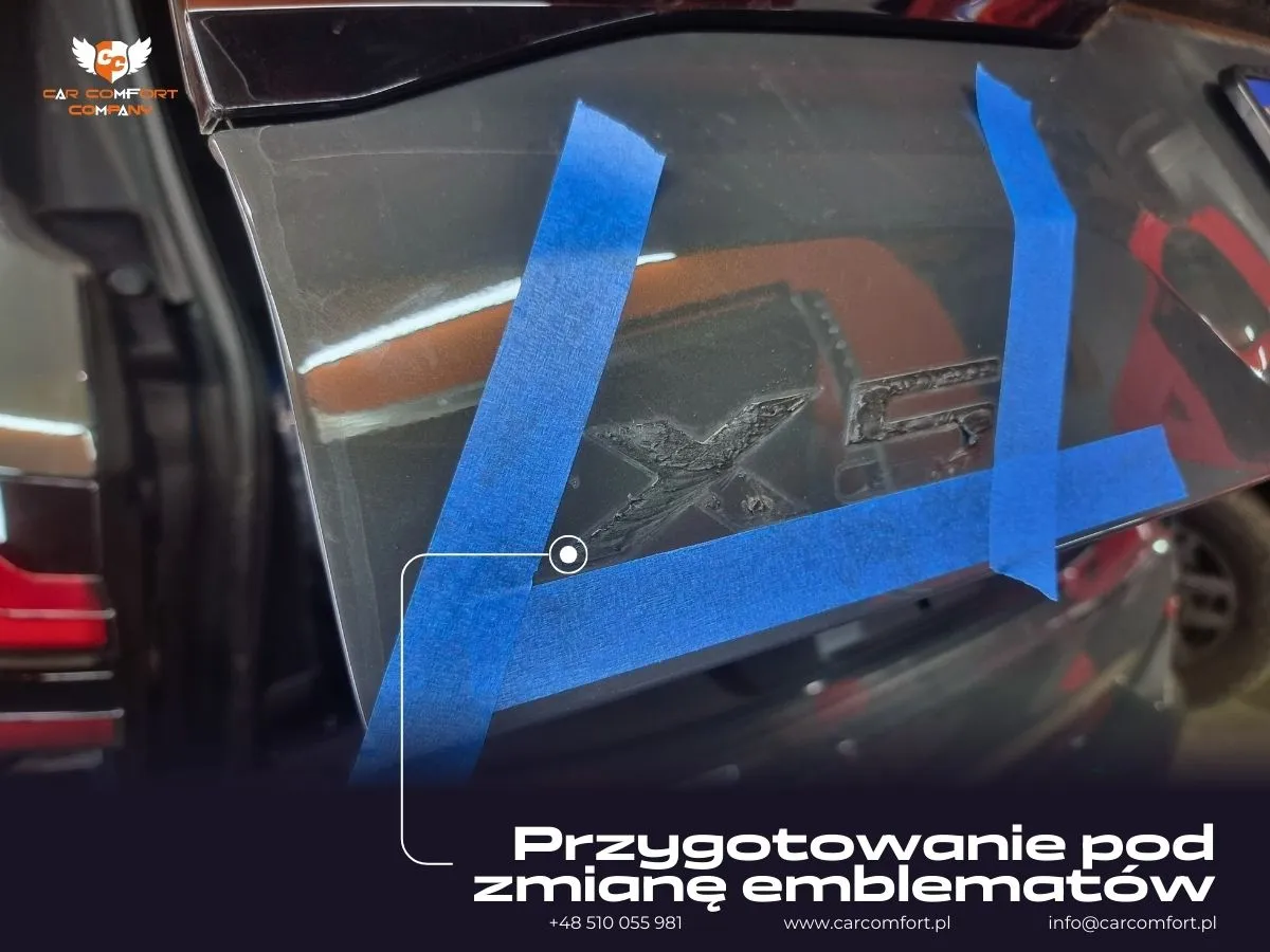 Przygotowanie pod zmiane emblematu BMW