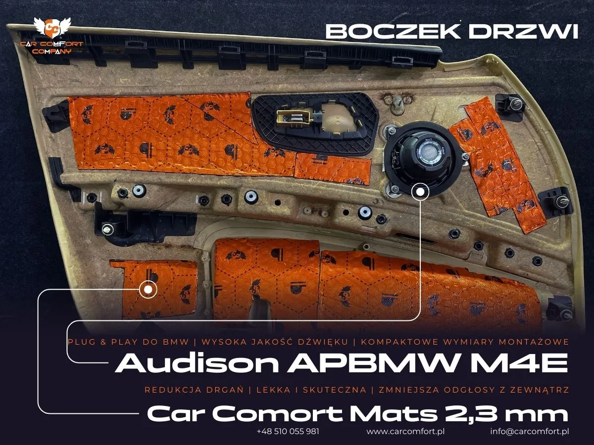 Wygłuszenie boczków drzwi Car Comfort Mats 2,3 mm – poprawa izolacji wnętrza