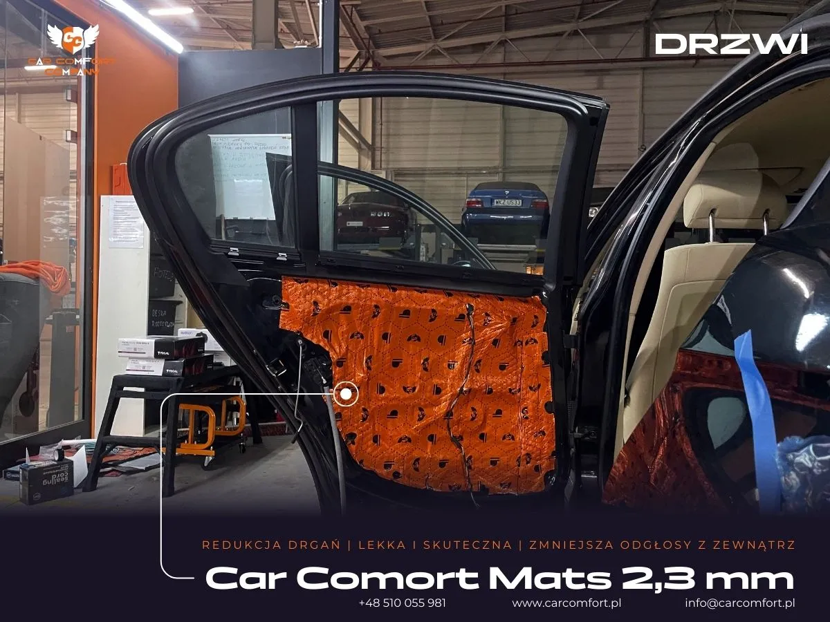 Montaż Car Comfort Mats 2,3 mm jako bazowa warstwa wygłuszenia