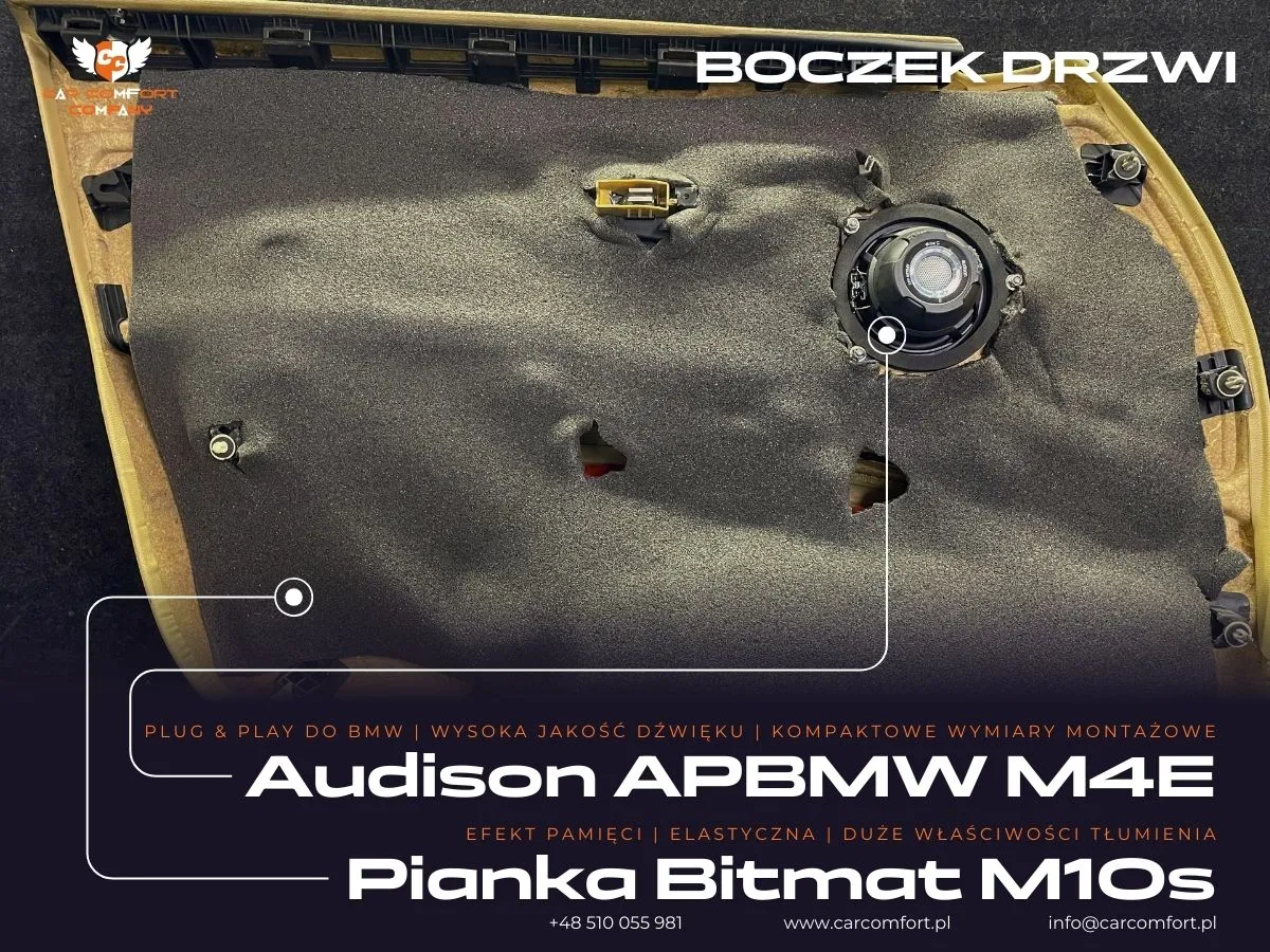 Zastosowanie pianki Bitmat M10s w celu poprawy akustyki kabiny BMW
