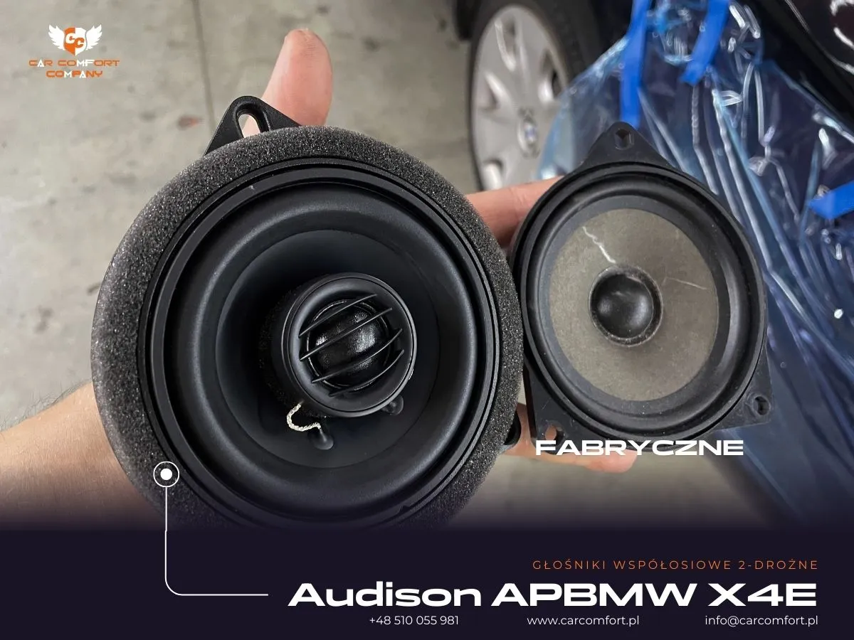Wymiana fabrycznych głośników na Audison APBMW X4E – czysty dźwięk i lepszy bass