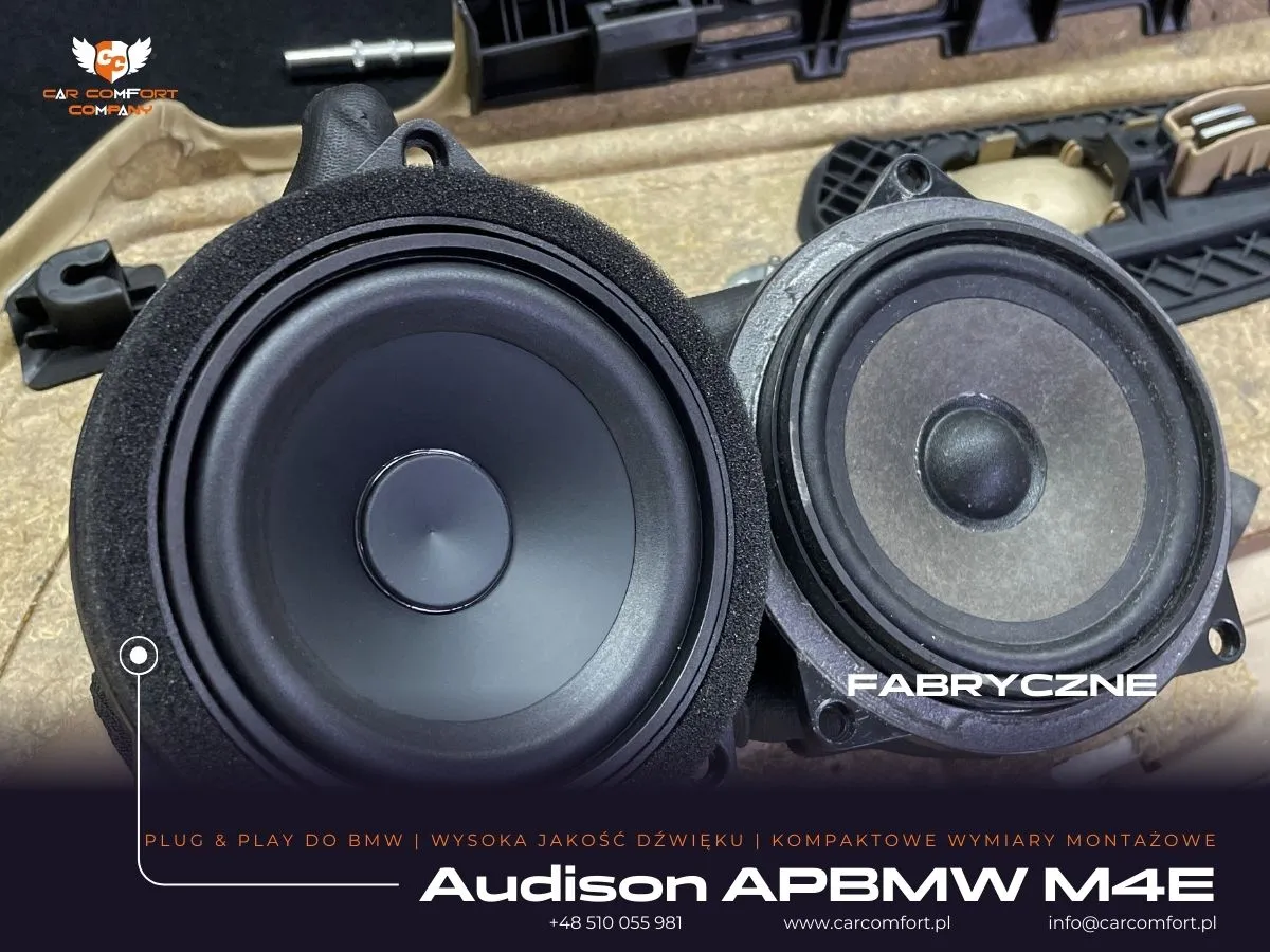 Nowe głośniki Audison APBMW X4E zamontowane w drzwiach BMW E90