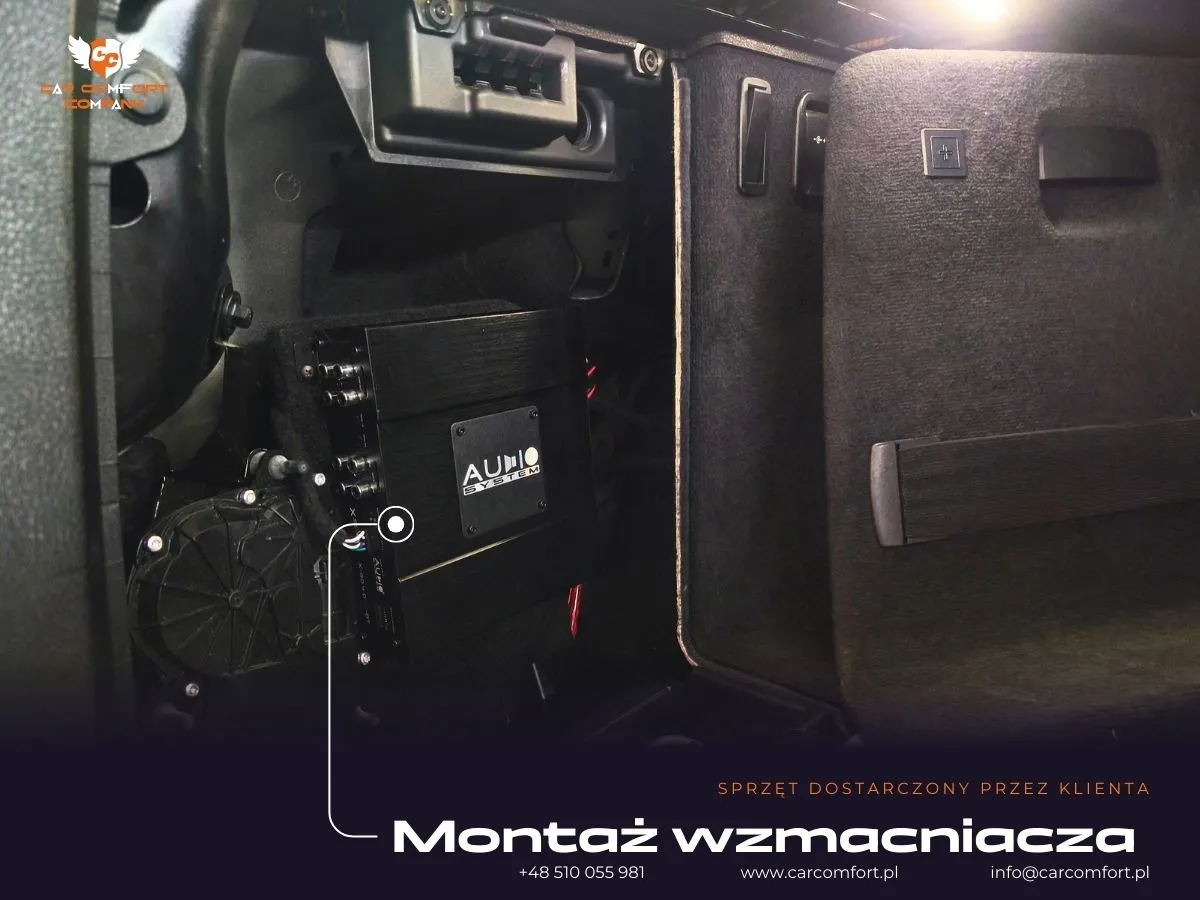 car audio dostarczone przez klienta montowane na miejscu