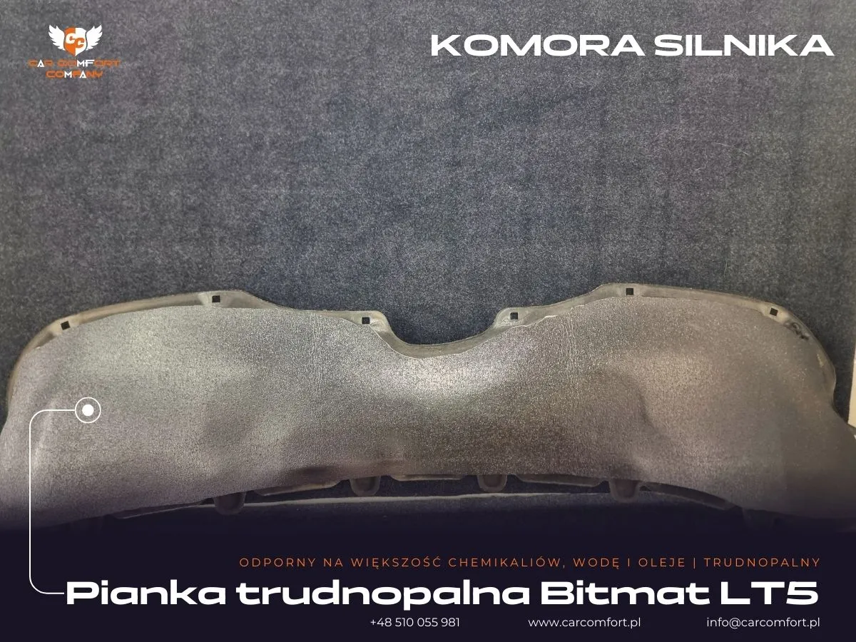 Bitmat LT5 na masce silnika – wyciszenie komory silnikowej VW California