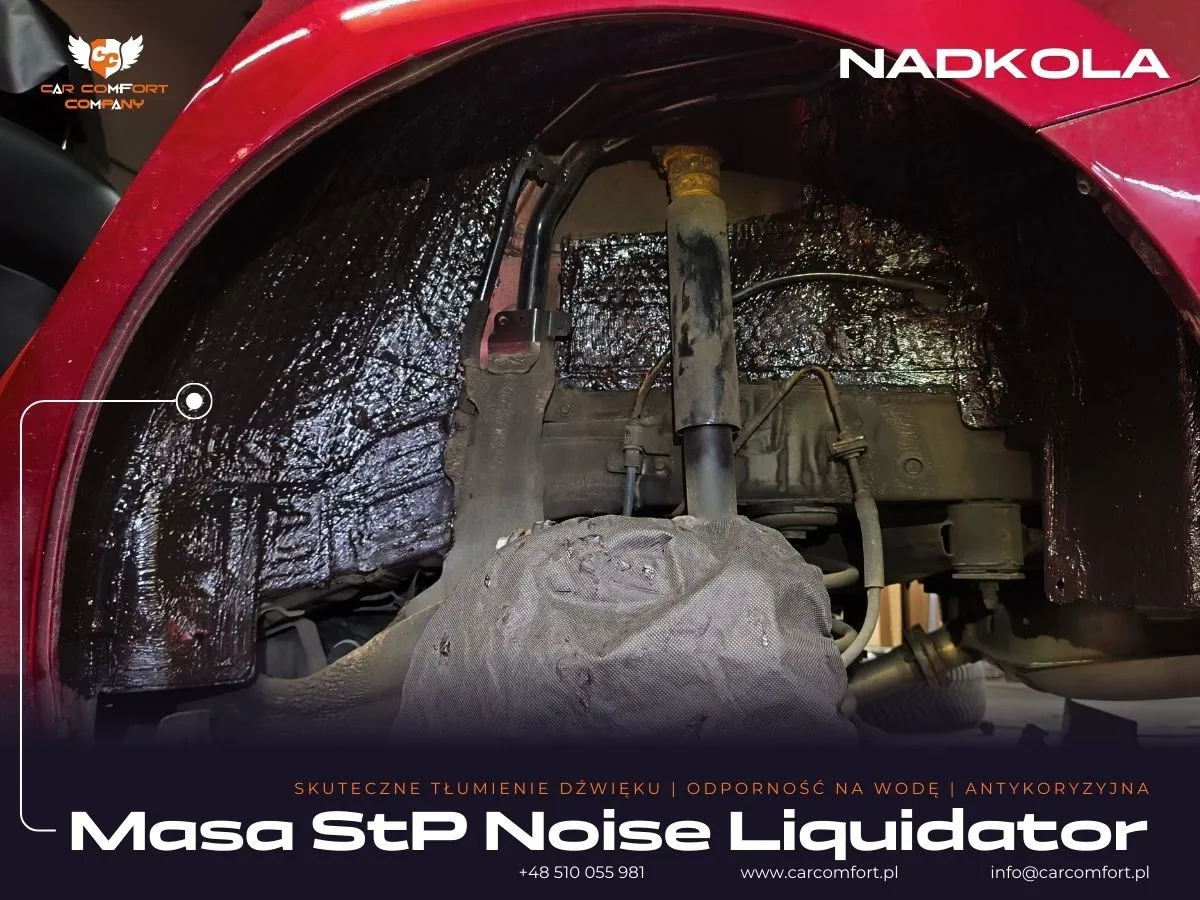 Płynne wygłuszenie nadkoli w Mazdzie 6 – aplikacja STP Noise Liquidator