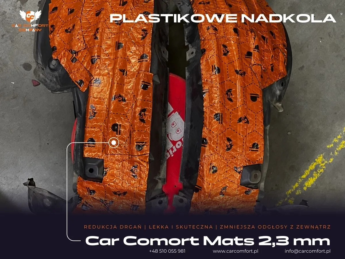 Car Comfort Mats 2,3 mm jako pierwsza warstwa na plastikowych nadkolach