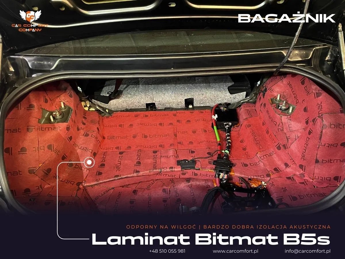 Warstwowe tłumienie bagażnika – zastosowanie mat Bitmat B5s