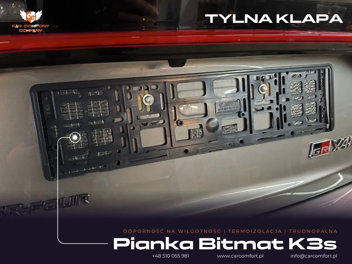 Tłumienie tylnej klapy z użyciem materiałów warstwowych Bitmat