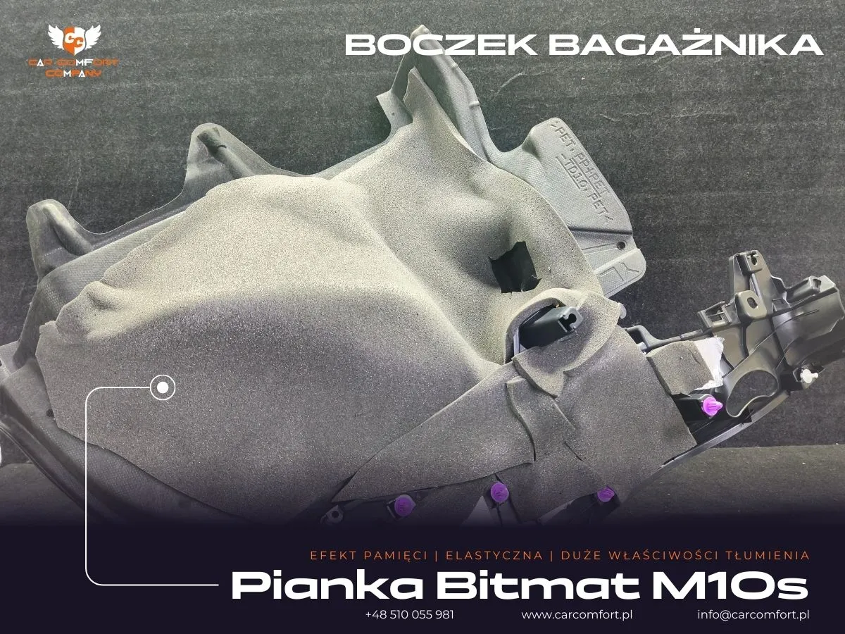 Bitmat M5s na boczku bagażnika – skuteczna izolacja tylnej części auta
