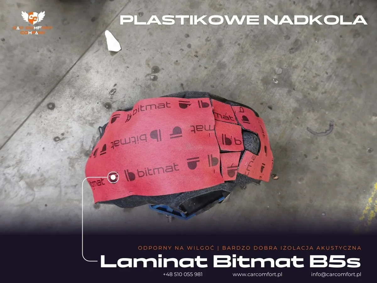 Bitmat B5s jako druga warstwa wygłuszenia nadkoli Toyota Yaris GR