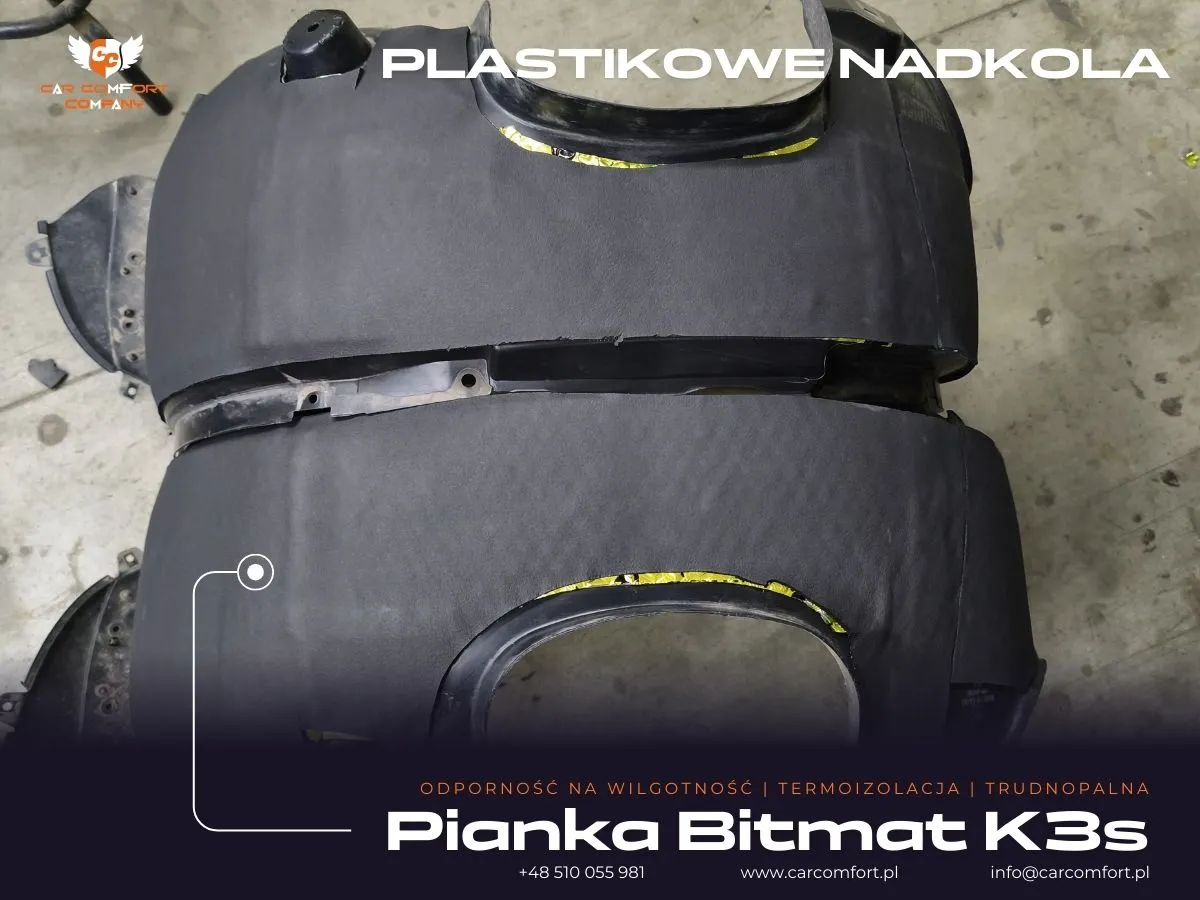 Bitmat K3s jako dodatkowa warstwa wygłuszenia nadkoli Omoda 5