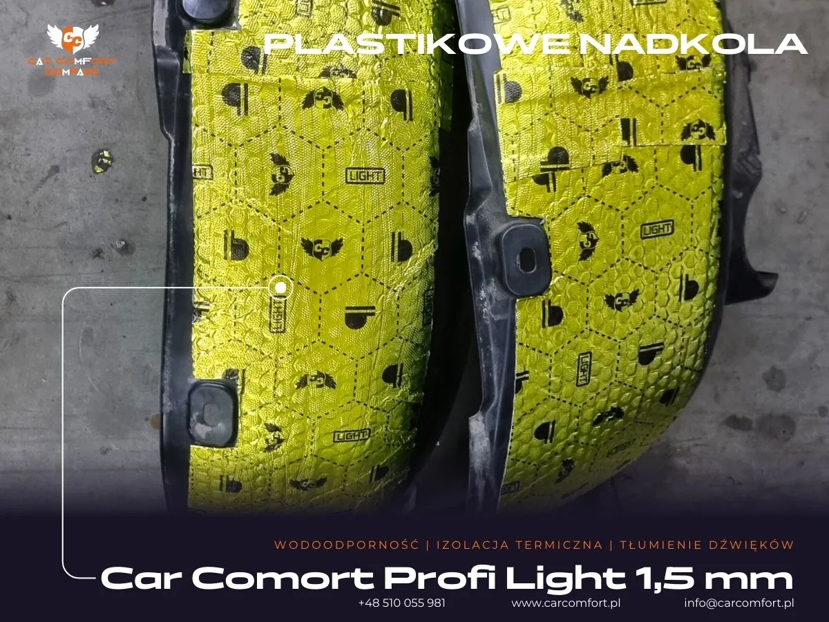 Aplikacja Car Comfort Profi Light na nadkolach – redukcja hałasu drogowego
