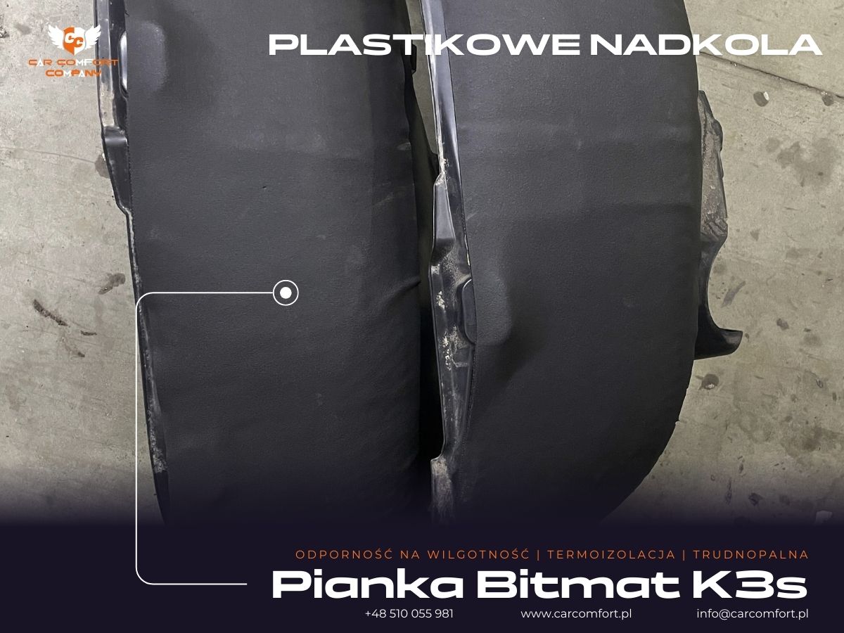 Bitmat K3s jako dodatkowa warstwa wygłuszenia nadkoli Omoda 5