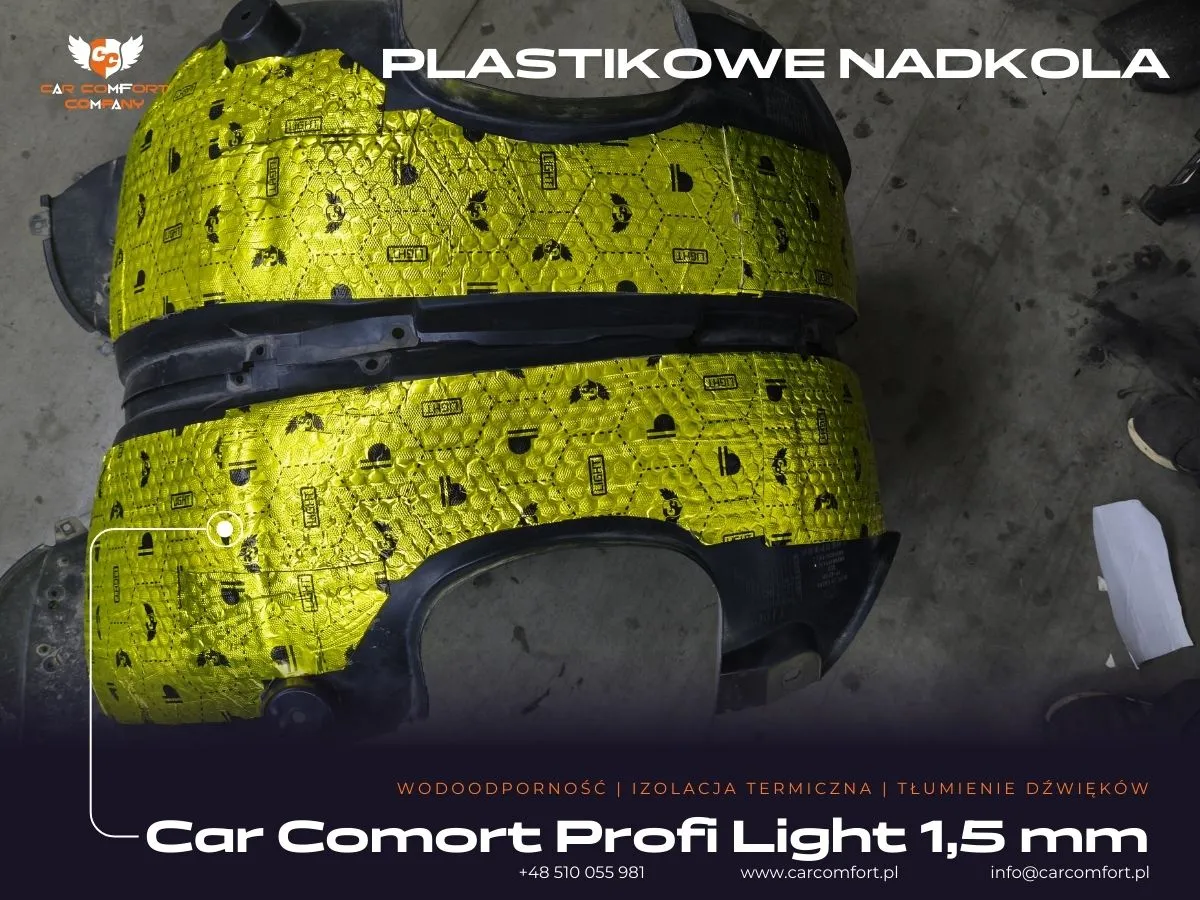 Aplikacja Car Comfort Profi Light na nadkolach – redukcja hałasu drogowego