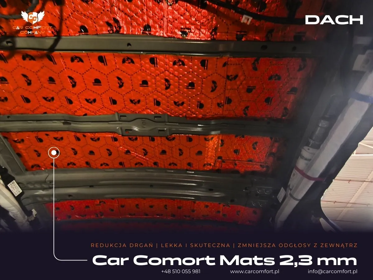 Dach Toyoty C-HR – izolacja akustyczna z użyciem Car Comfort Mats