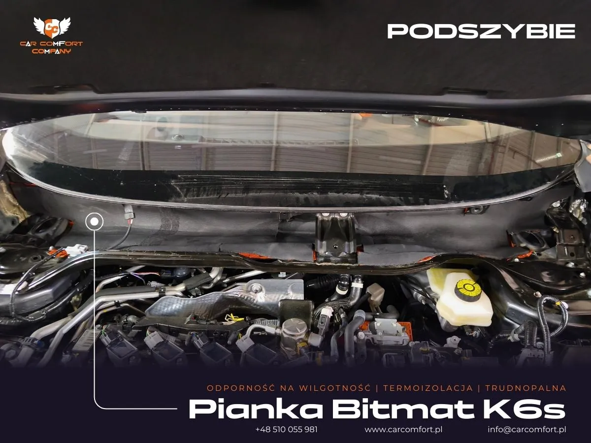 Bitmat K6s jako druga warstwa wygłuszenia podszybia Toyota C-HR