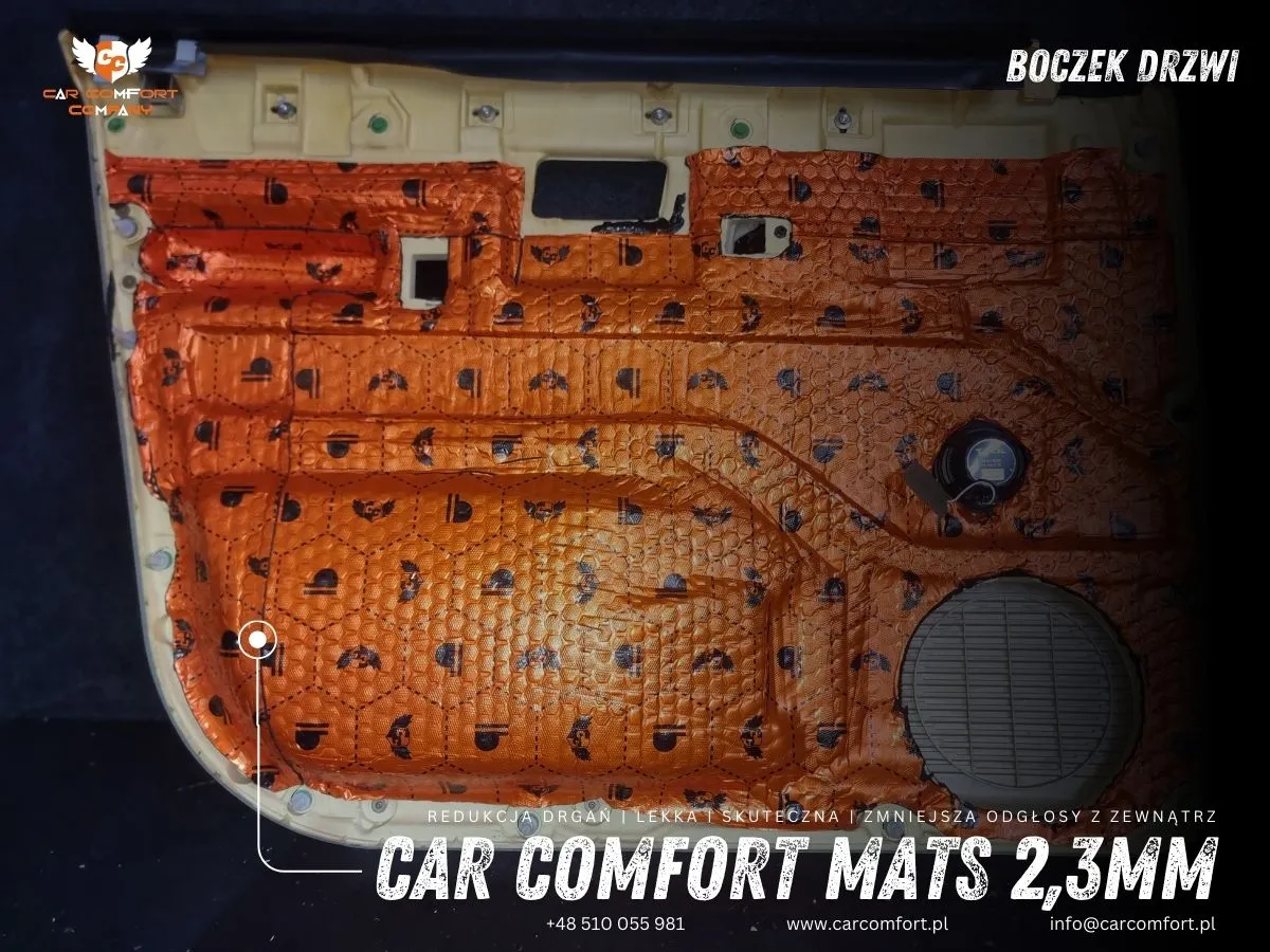 Druga warstwa Car Comfort Mats 2,3 mm na boczkach drzwi