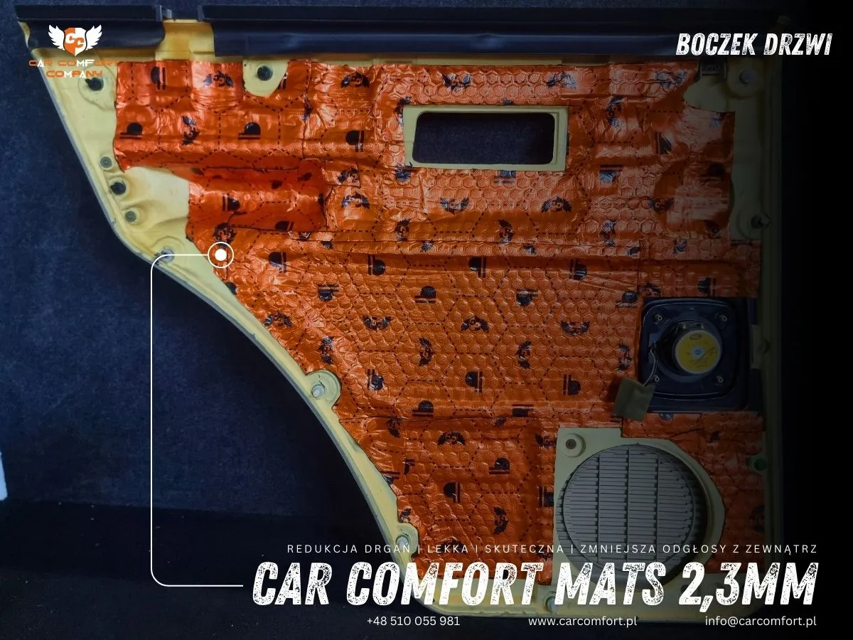 Druga warstwa Car Comfort Mats 2,3 mm na boczkach drzwi