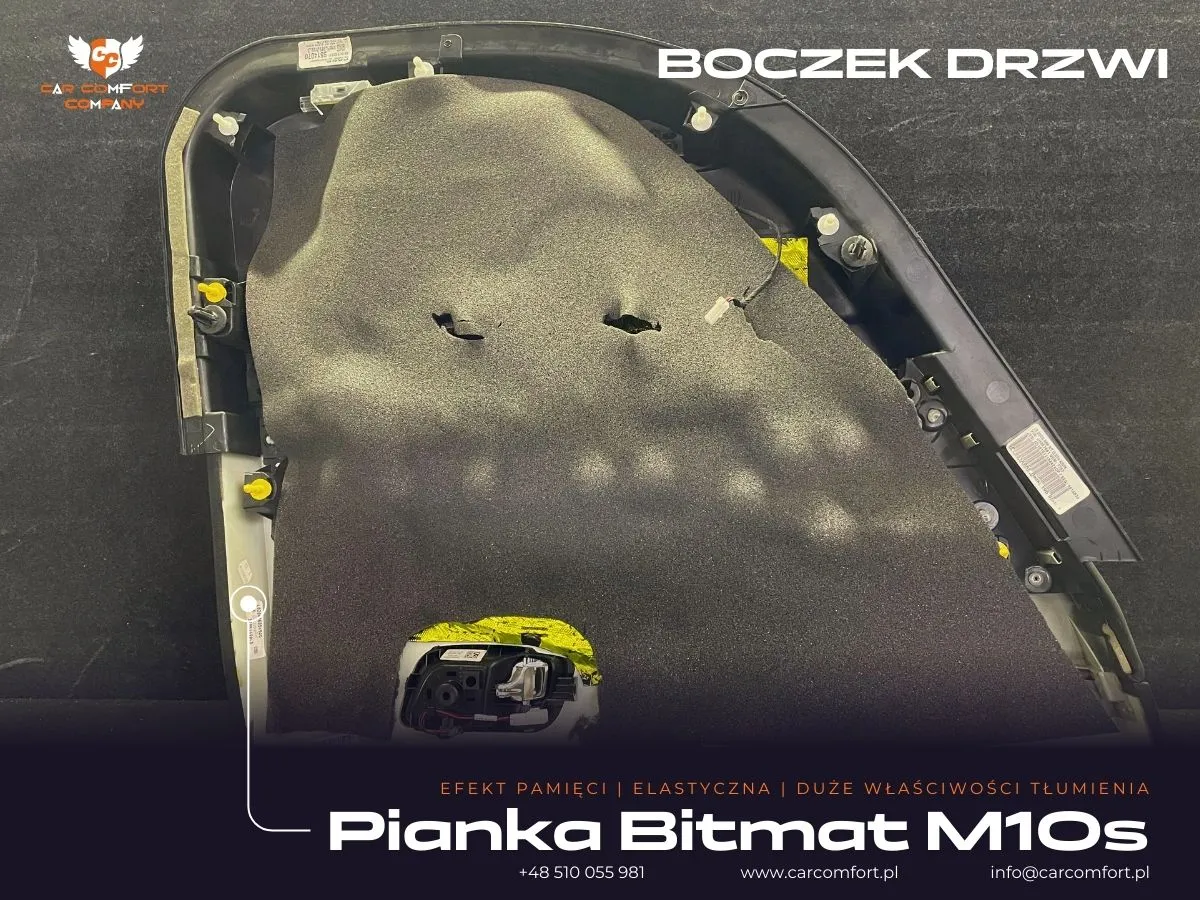 Warstwa Bitmat M10s poprawiająca komfort akustyczny boczku
