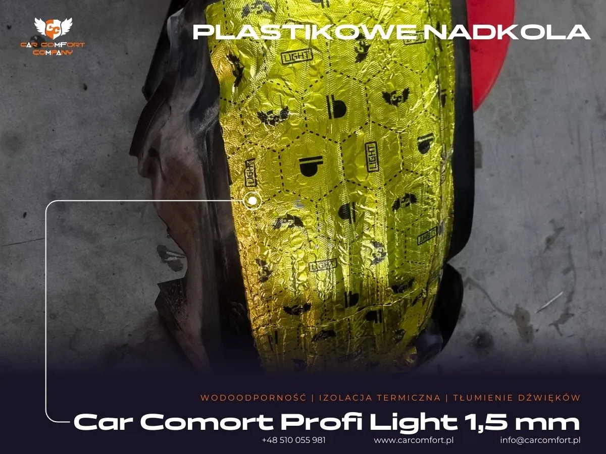 Car Comfort Profi Light jako pierwsza warstwa wygłuszenia plastikowych nadkoli