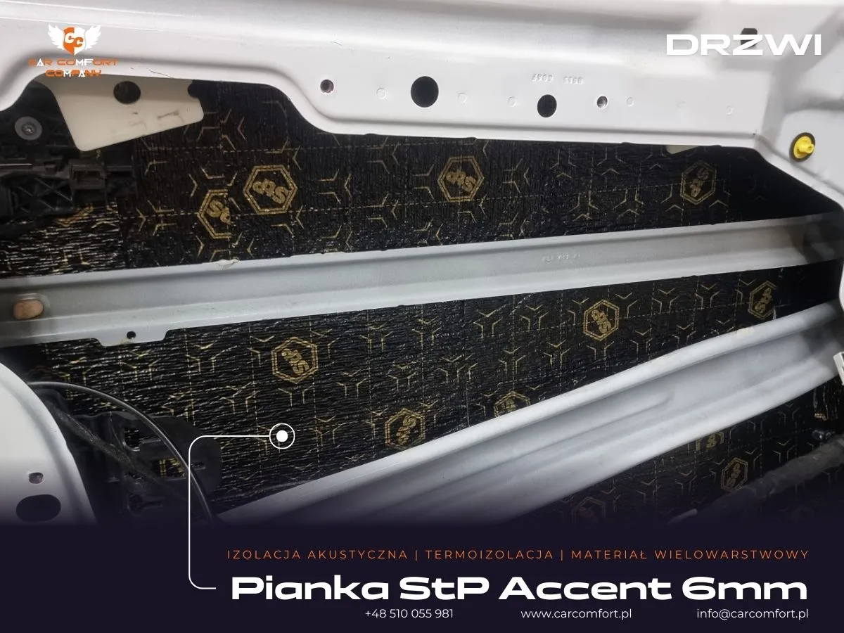 Wygłuszenie wnętrza drzwi matą StP Accent w Dodge Charger