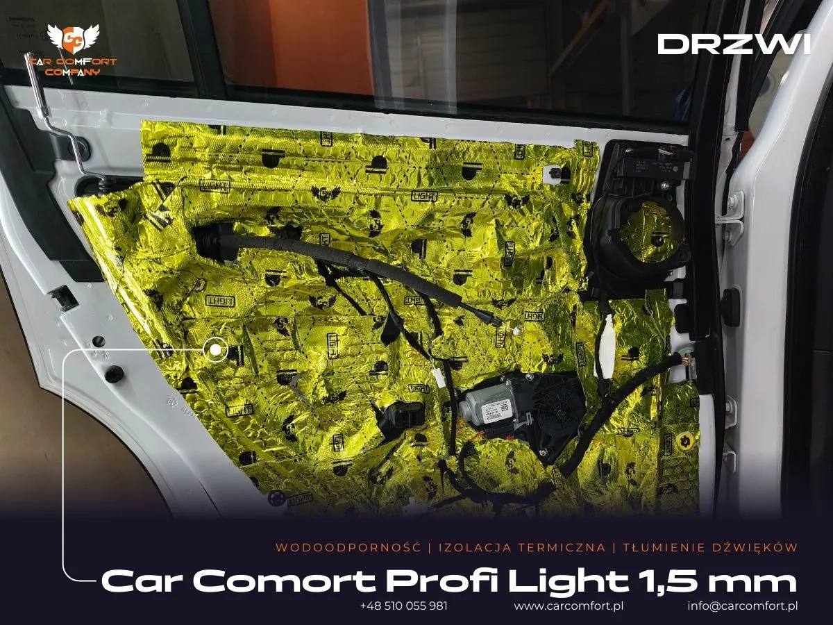 Trzecia warstwa Car Comfort Profi Light w drzwiach – wzmocnienie tłumienia