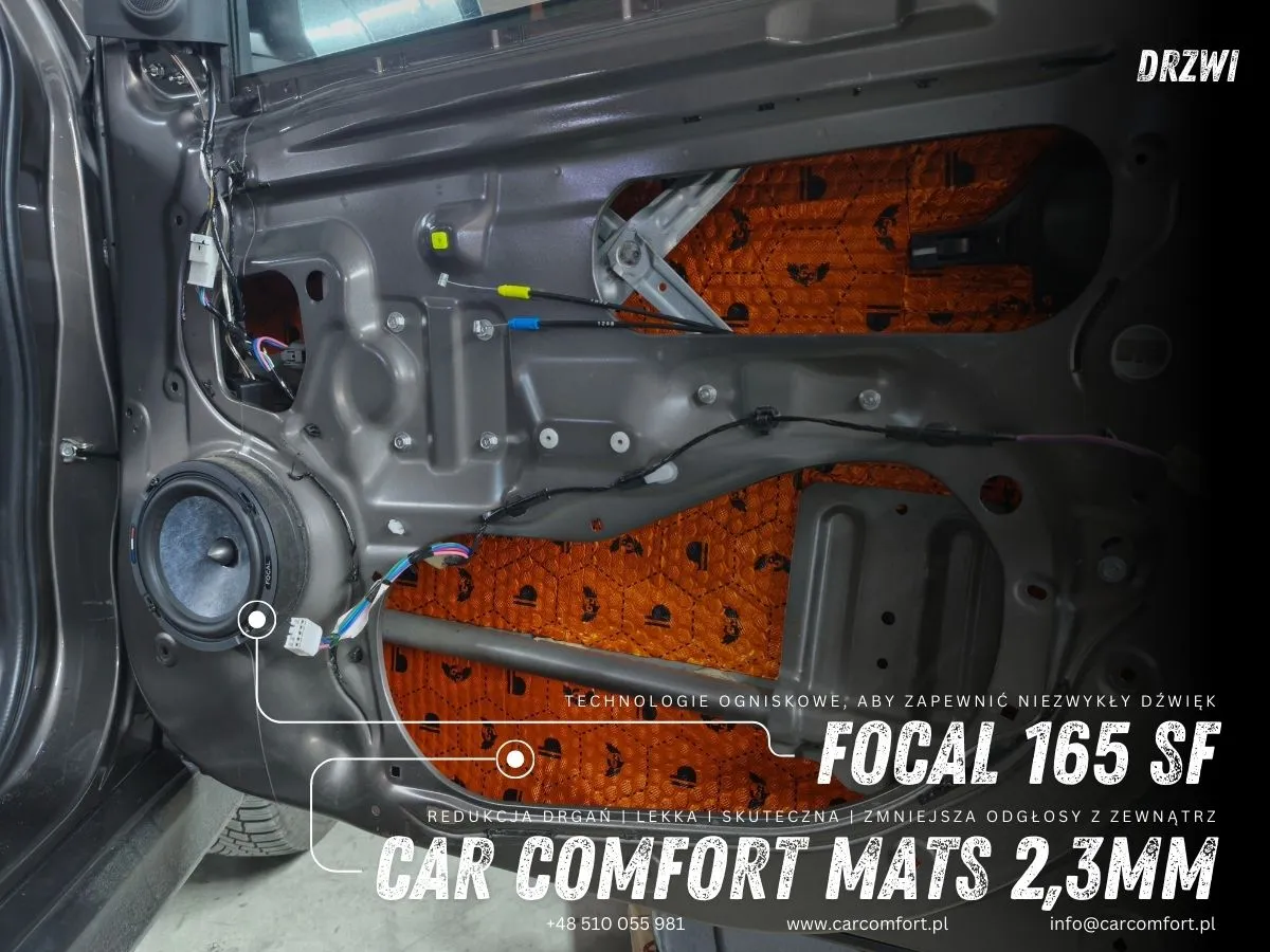 Wygłuszenie drzwi matą Car Comfort – skuteczna redukcja hałasu