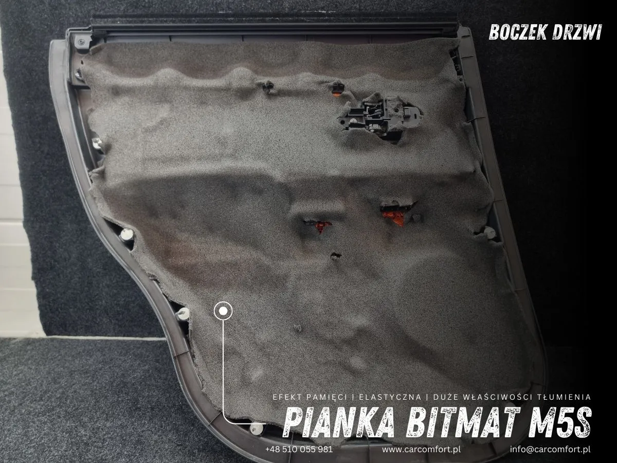 Bitmat M5s jako druga warstwa wygłuszenia w Mitsubishi ASX