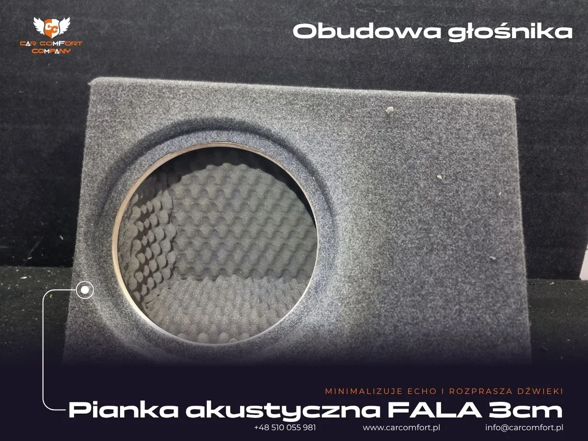 Instalacja dedykowanej obudowy głośnika w drzwiach BMW 5 E39 dla lepszej jakości dźwięku.