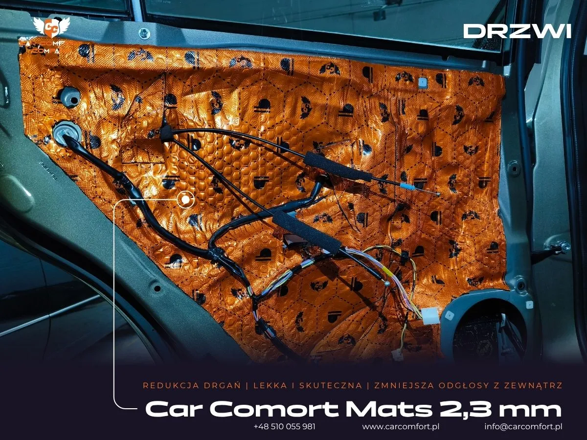  Trzecia warstwa wyciszenia drzwi Subaru Outback matą Car Comfort Mats 2,3 mm.