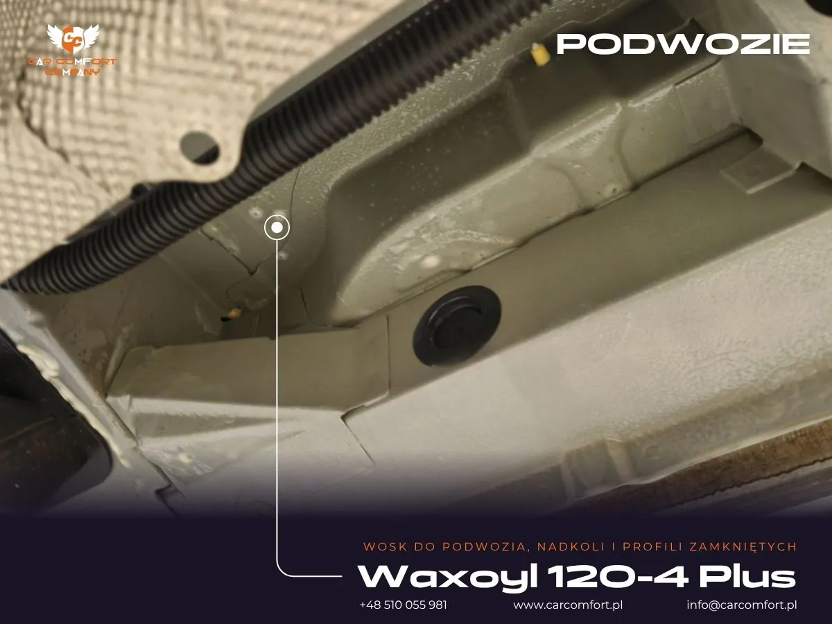 Zabezpieczenie podwozia Volkswagena California preparatem antykorozyjnym Waxoyl 120-4 Plus.