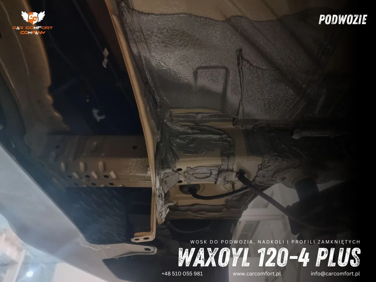  Profesjonalne zabezpieczenie podwozia Toyoty C-HR II preparatem antykorozyjnym Waxoyl 120-4 Plus.