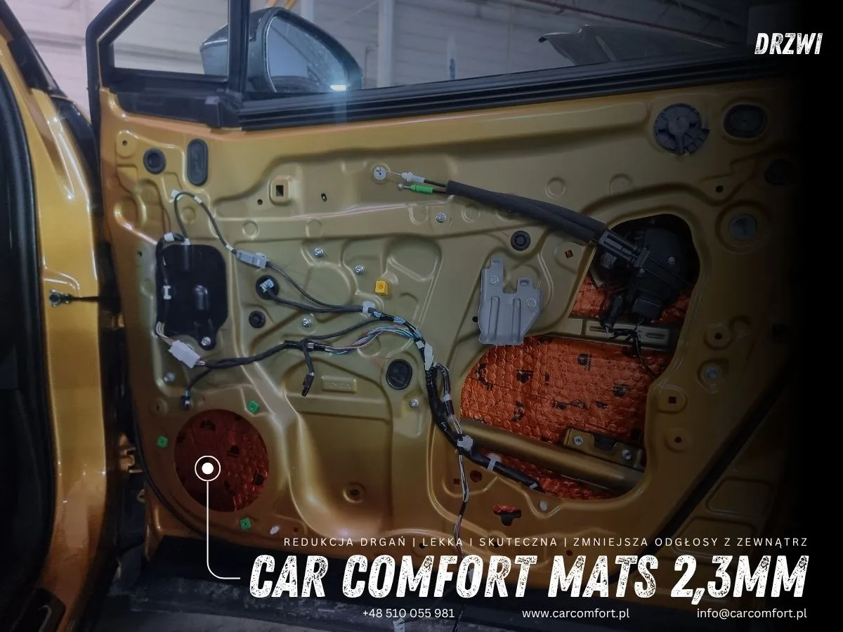 Pierwsza warstwa wyciszenia drzwi Toyoty C-HR II matą Car Comfort Mats 2,3 mm