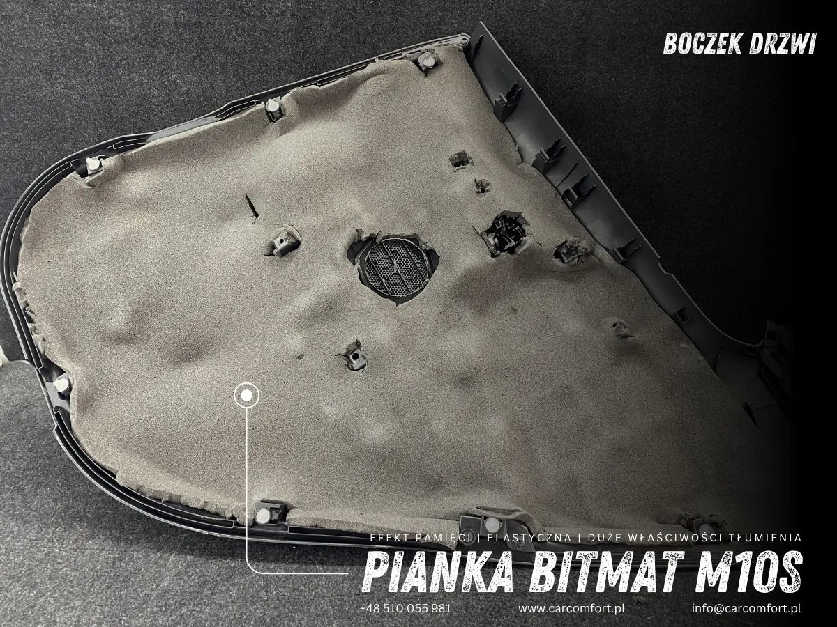 Druga warstwa pianki Bitmat M10s na boczku drzwiowym Toyoty C-HR II.