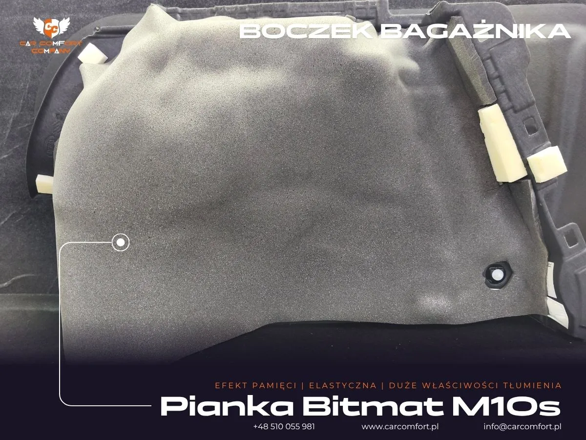  Druga warstwa pianki Bitmat M10s na boczku bagażnika Kia X-Ceed.