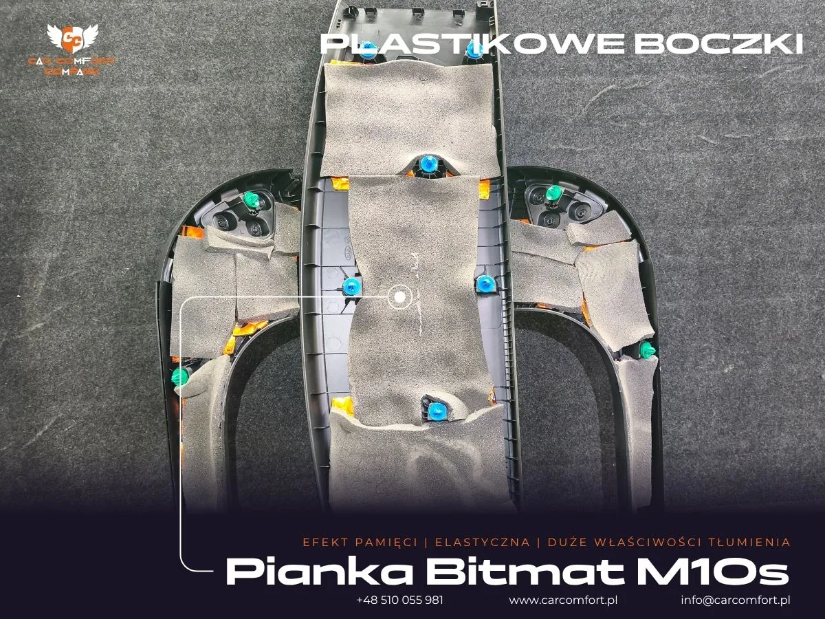 Wyciszenie plastikowego boczka matą M10s