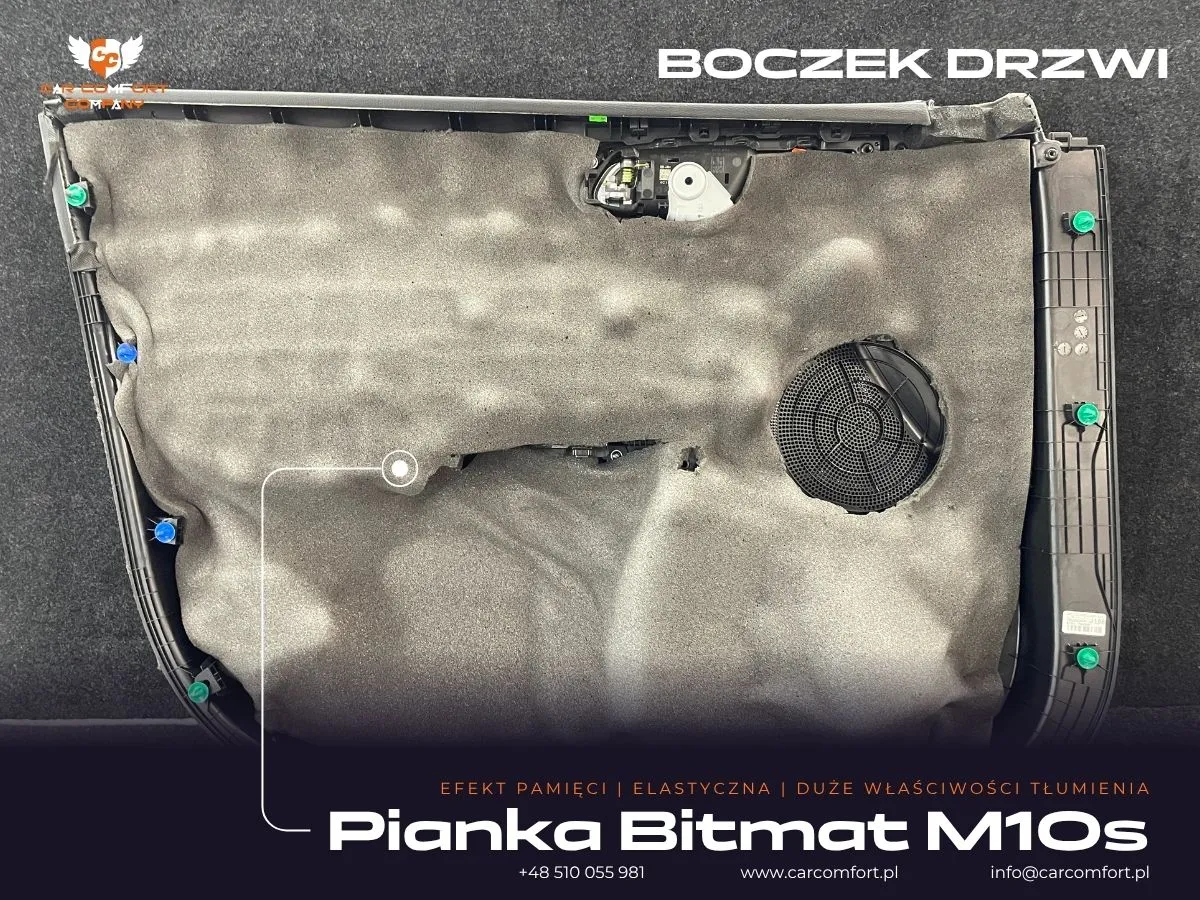 Druga warstwa pianki Bitmat M10s na boczku drzwiowym Kia X-Ceed.