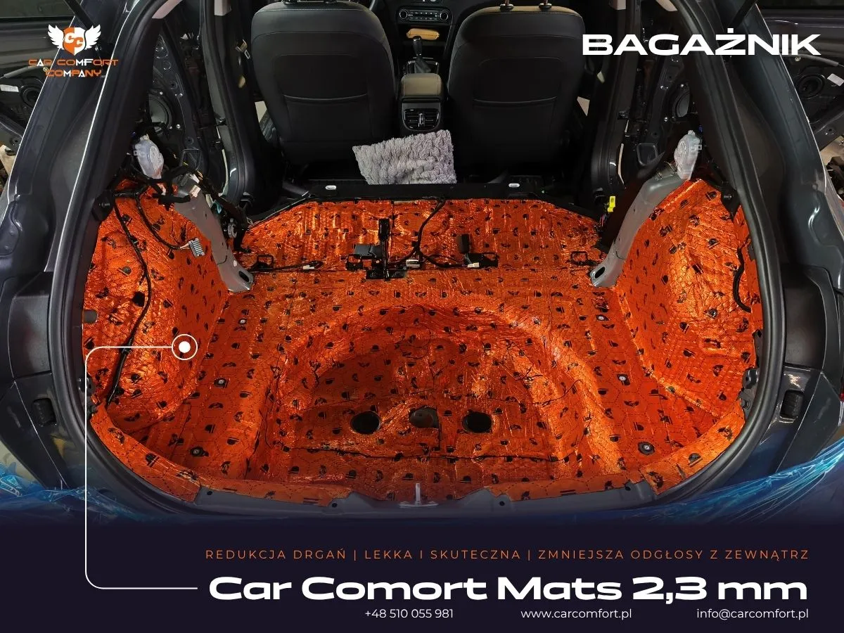  Pierwsza warstwa wyciszenia podłogi bagażnika Kia X-Ceed matą Car Comfort Mats.