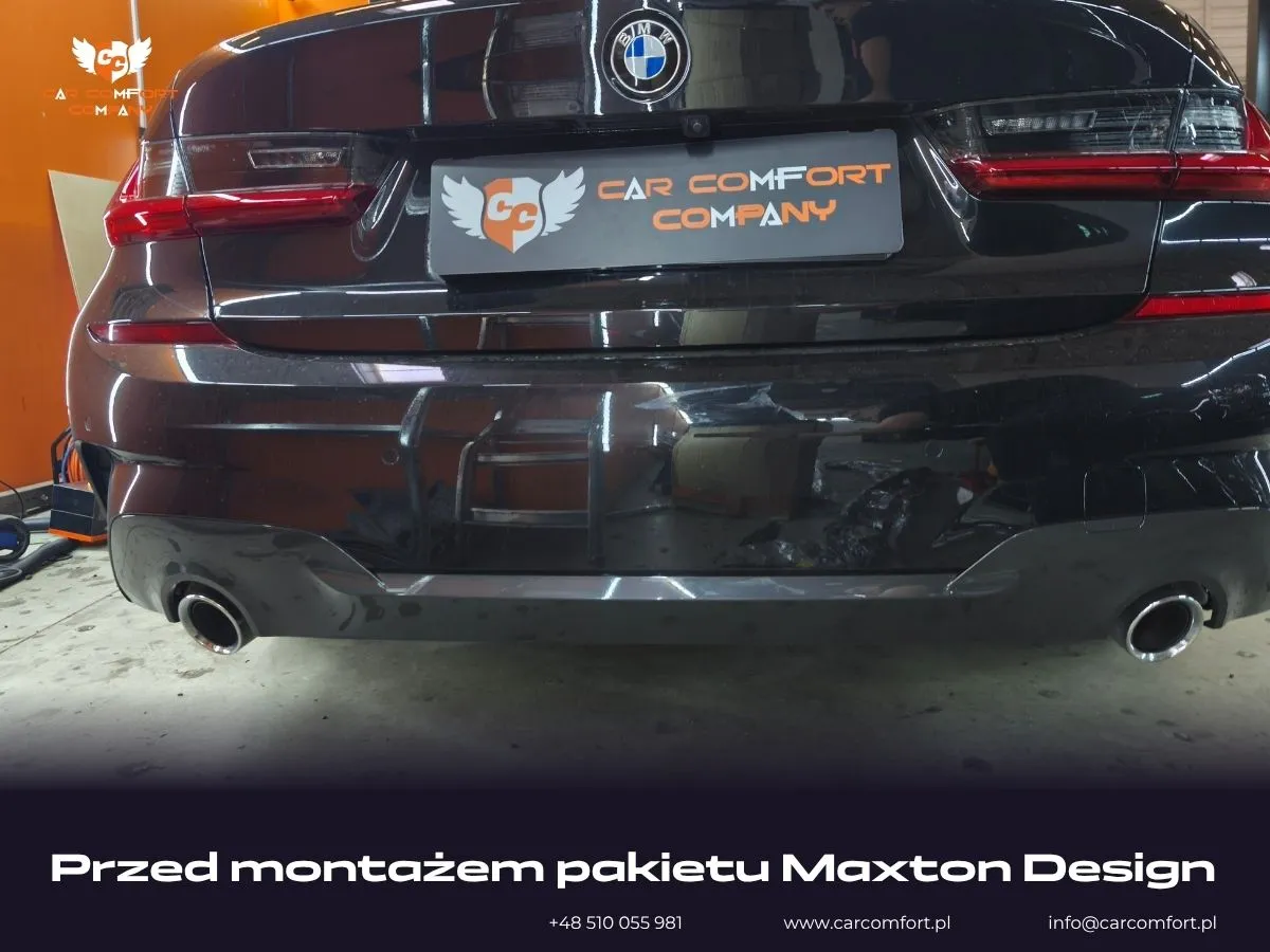  BMW 3 G20 z zamontowanym kompletnym pakietem aerodynamicznym Maxton Design