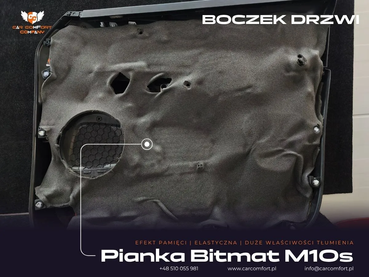 Pianka Bitmat M10s na boczkach drzwi Citroena Picasso.