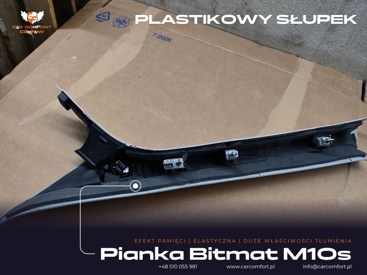 Pianka Bitmat M5s na plastikowym słupku Forda Transita Kampera.