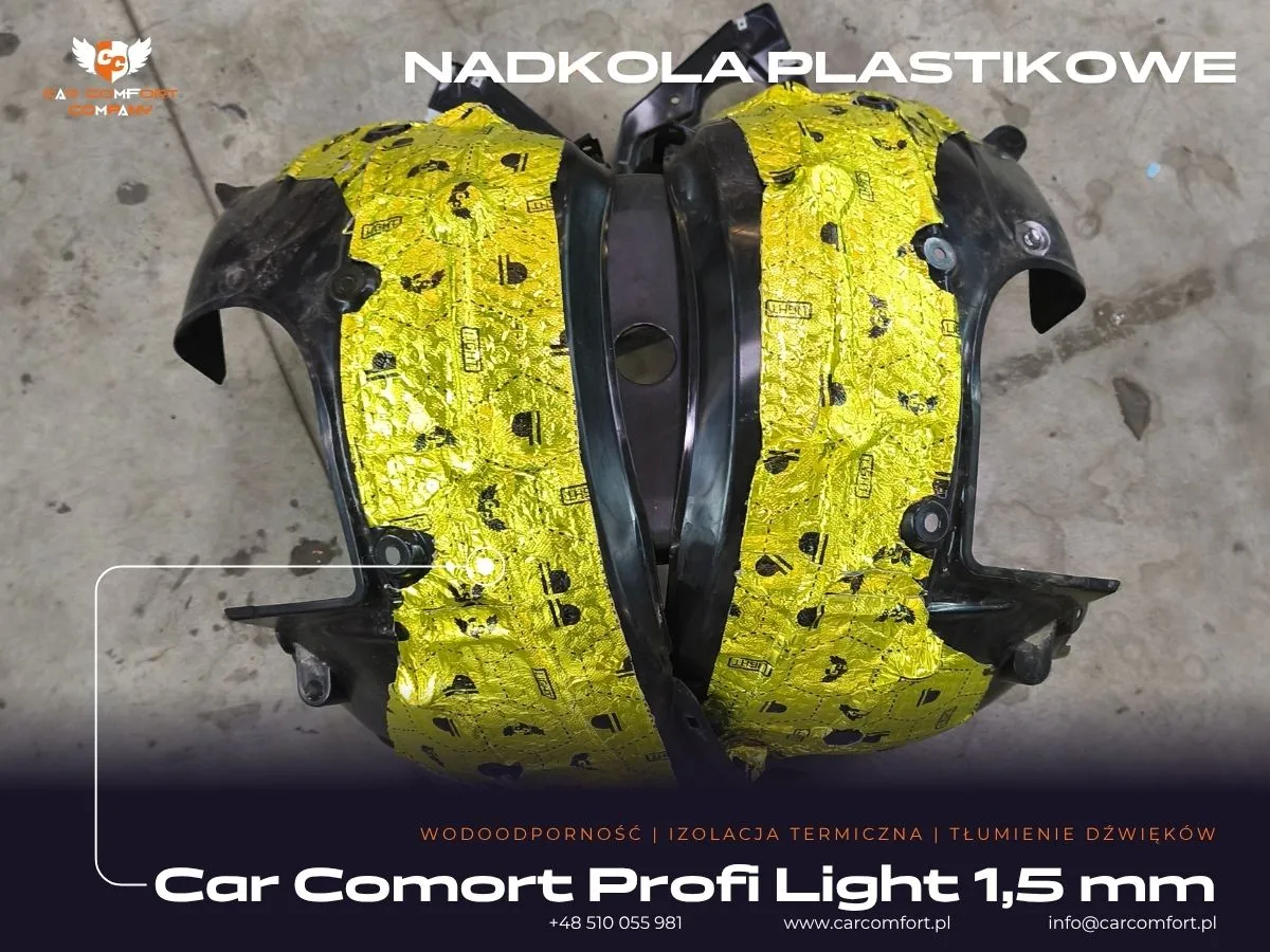 Mata Car Comfort Profi jako pierwsza warstwa na plastikowym nadkolu Honda Civic XI.