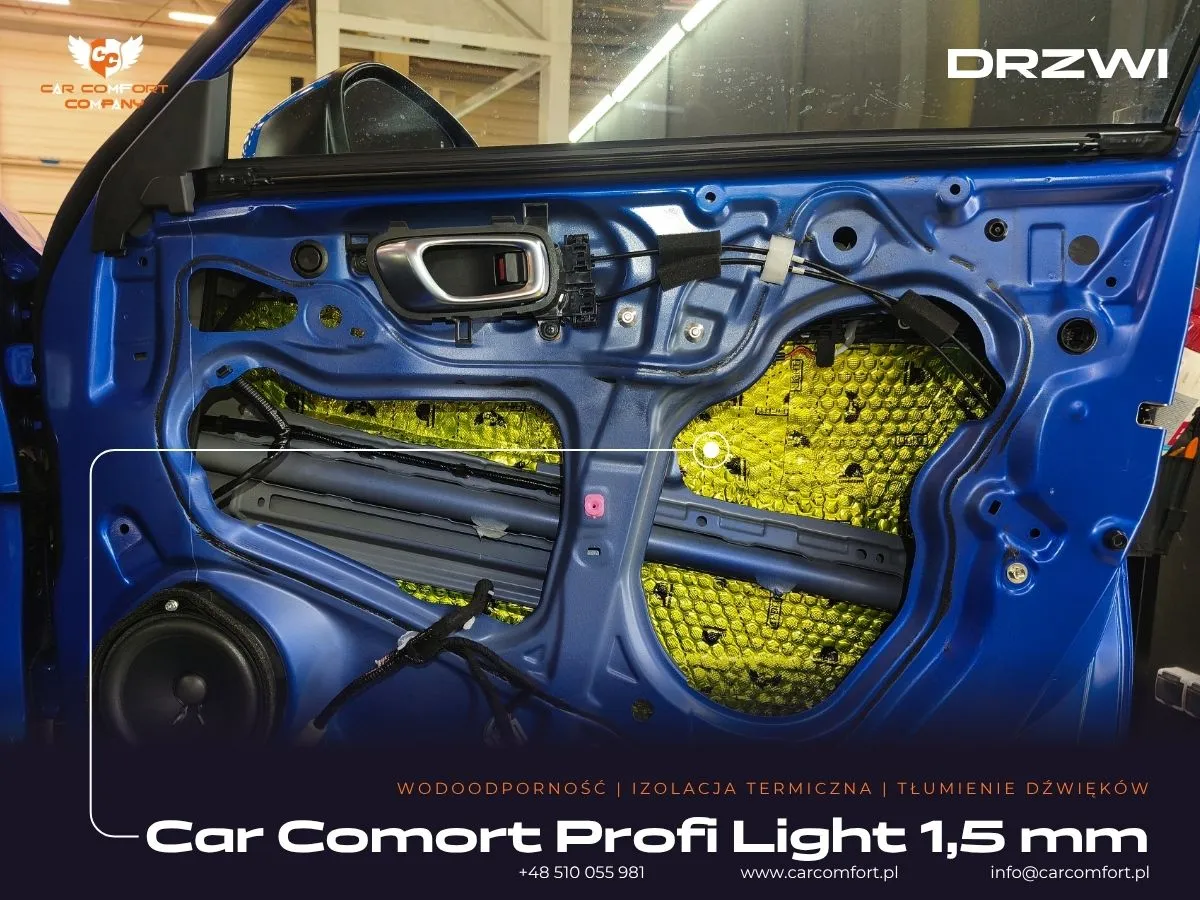 Mata butylowa Car Comfort Profi na wewnętrznej blasze drzwi Honda Civic XI.