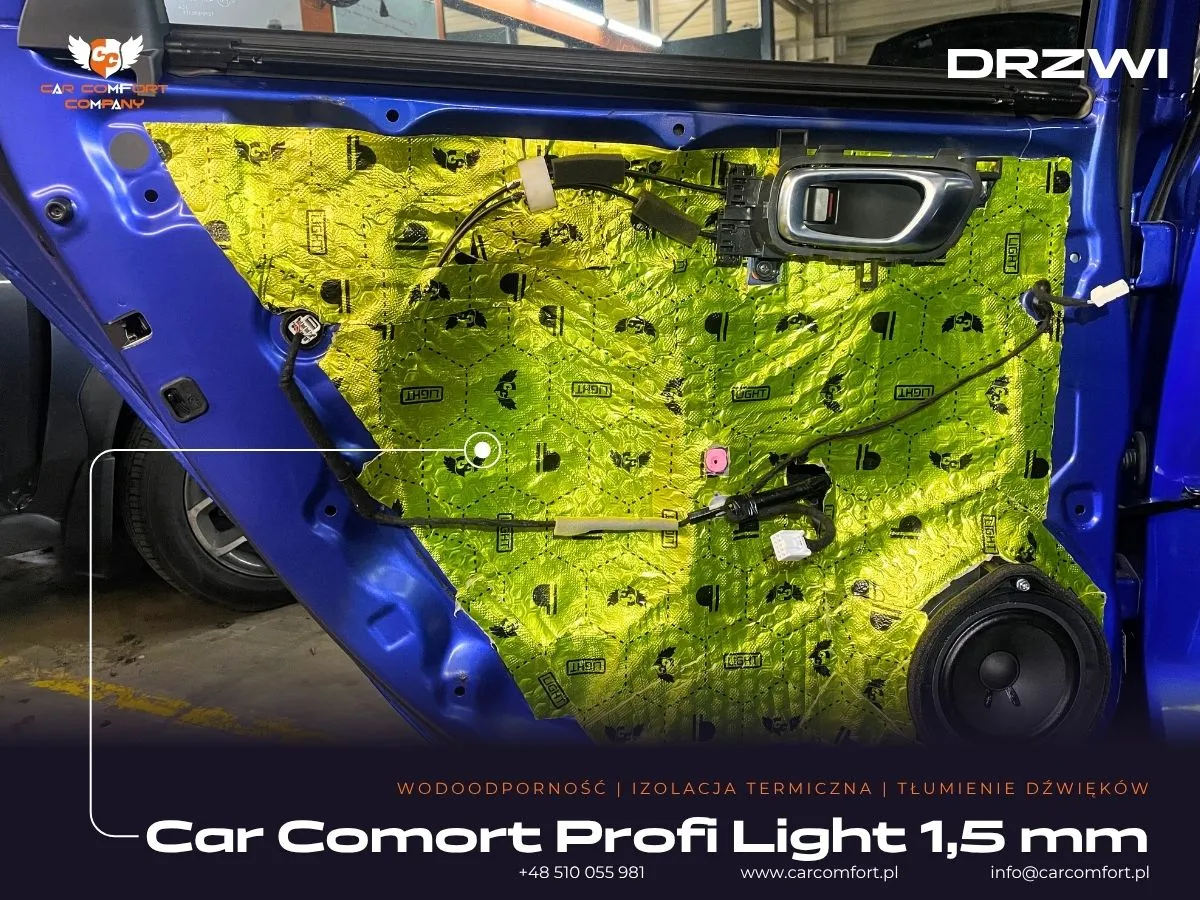 Mata butylowa Car Comfort Profi na wewnętrznej blasze drzwi Honda Civic XI.