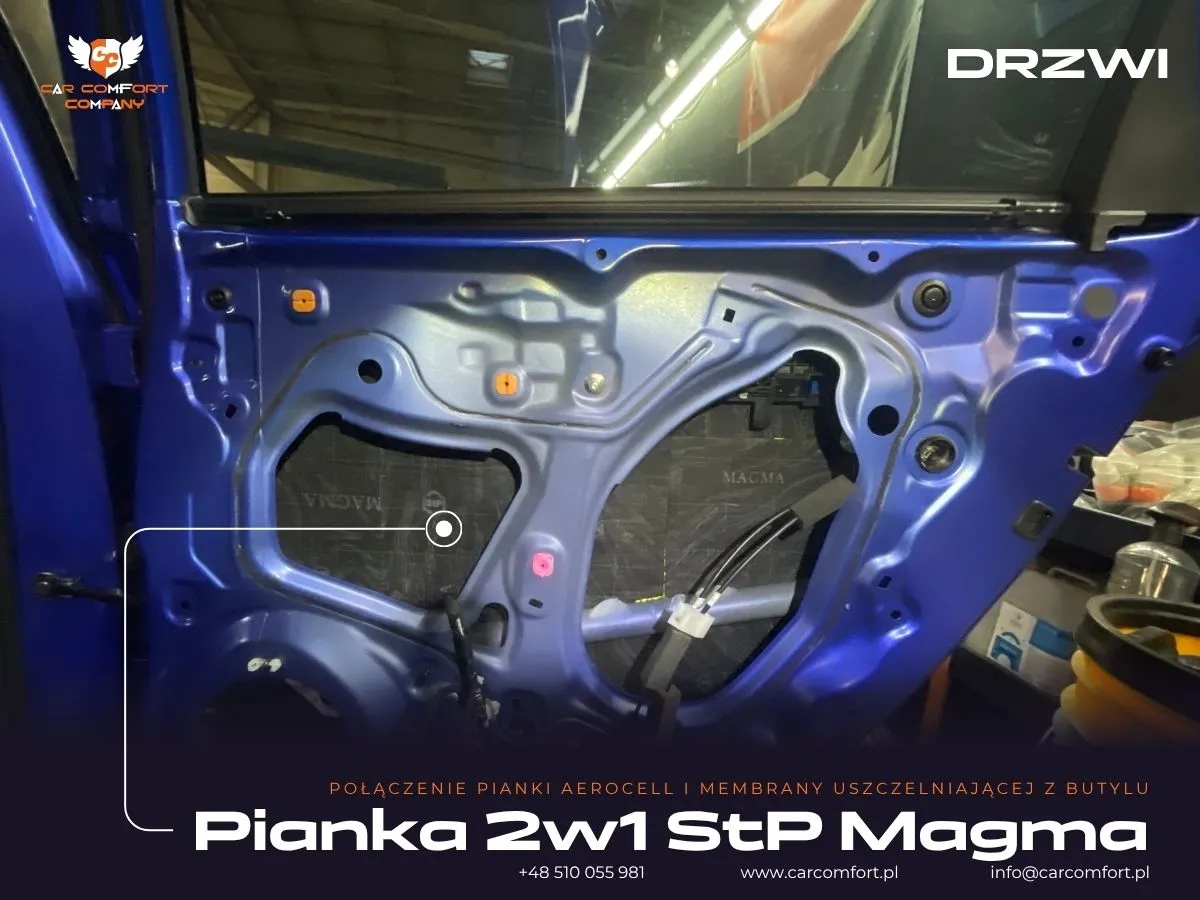 Warstwa StP Magma jako druga mata na drzwiach Honda Civic XI.