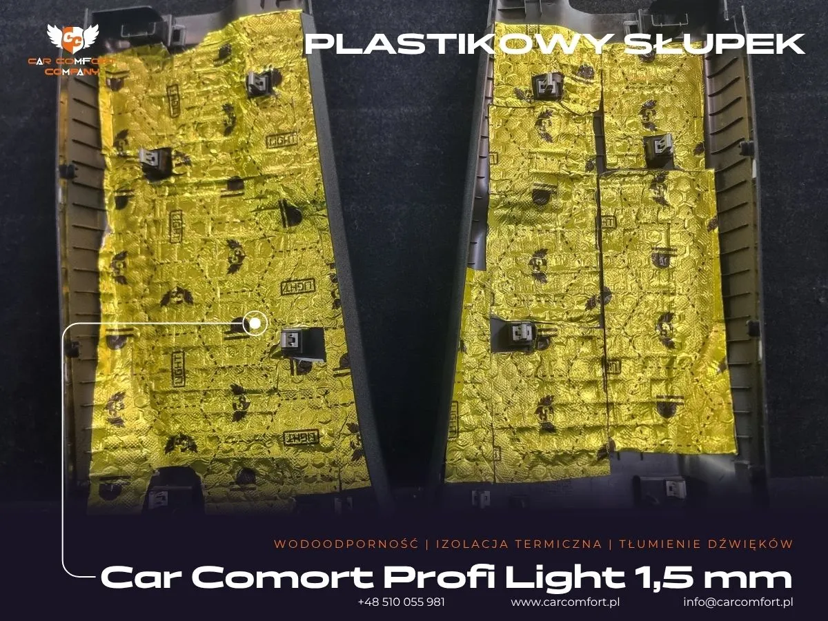 Mata Car Comfort Profi na plastikowym słupku Land Rover Defender.