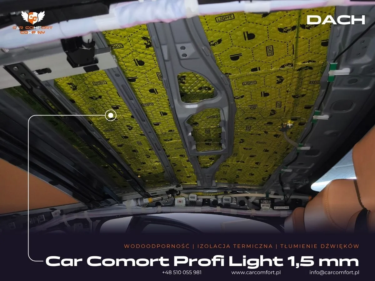 Wyciszenie dachu matą Car Comfort Profi w Lexusie ES300h.