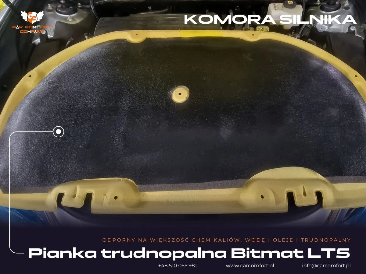 Pianka Bitmat LT5 na masce silnika Lexus ES300h.
